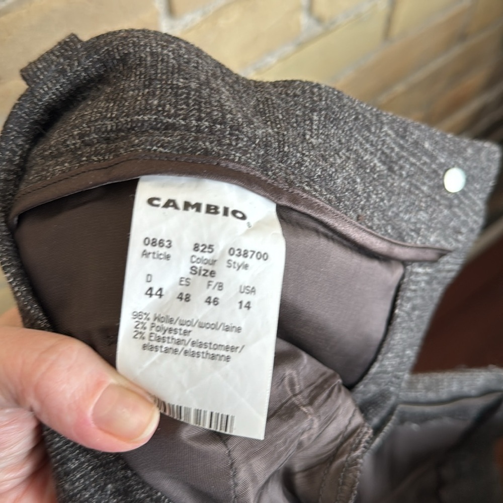 Cambio Gray Plaid Pants - Picture 3 of 4